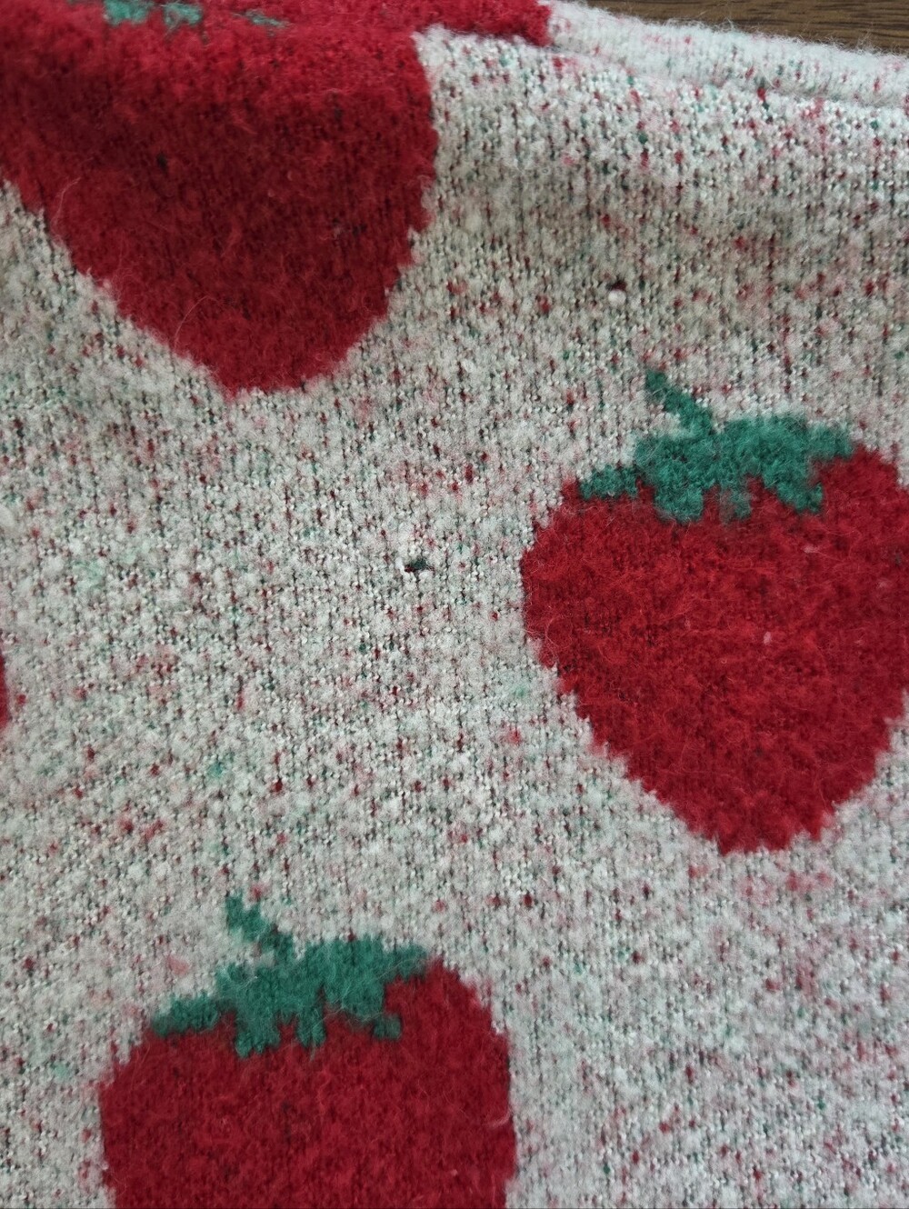 Lisa Says Gah Ella Strawberry Sweater M/L Boxy Cropped Knit - Picture 5 of 7